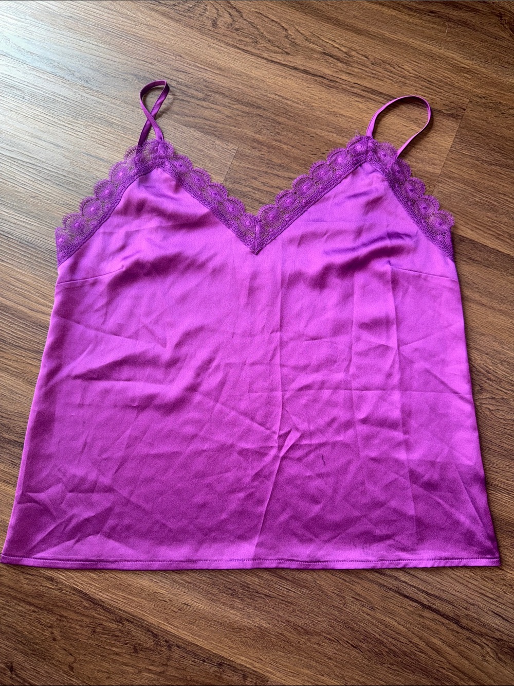 Women’s Lace-Trim Cami Tank Top - Purple